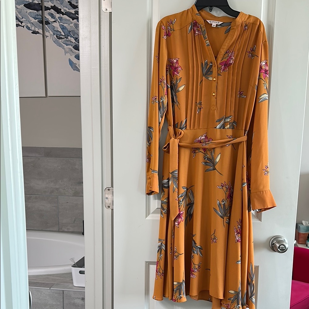 Floral Mustard Dress